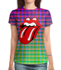 Заказать женскую футболку в Москве. Футболка с полной запечаткой (женская) The Rolling Stones от Jimmy Flash - готовые дизайны и нанесение принтов.