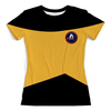 Заказать женскую футболку в Москве. Футболка с полной запечаткой (женская) Star Trek от galaxy secret - готовые дизайны и нанесение принтов.
