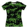 Заказать женскую футболку в Москве. Футболка с полной запечаткой (женская) Green camouflage от THE_NISE  - готовые дизайны и нанесение принтов.
