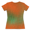 Заказать женскую футболку в Москве. Футболка с полной запечаткой (женская) Оранжевые линии от THE_NISE  - готовые дизайны и нанесение принтов.