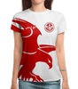 Заказать женскую футболку в Москве. Футболка с полной запечаткой (женская) Сборная Туниса  от geekbox - готовые дизайны и нанесение принтов.
