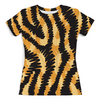 Заказать женскую футболку в Москве. Футболка с полной запечаткой (женская) Тигровый от nadegda - готовые дизайны и нанесение принтов.
