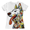 Заказать женскую футболку в Москве. Футболка с полной запечаткой (женская) забавные собаки от Игма - готовые дизайны и нанесение принтов.
