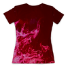 Заказать женскую футболку в Москве. Футболка с полной запечаткой (женская) Розовый огонь от THE_NISE  - готовые дизайны и нанесение принтов.