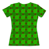 Заказать женскую футболку в Москве. Футболка с полной запечаткой (женская) Зеленые ромбы от THE_NISE  - готовые дизайны и нанесение принтов.