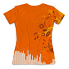 Заказать женскую футболку в Москве. Футболка с полной запечаткой (женская) Включите музыку! от Виктор Гришин - готовые дизайны и нанесение принтов.