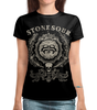 Заказать женскую футболку в Москве. Футболка с полной запечаткой (женская)  Stone Sour от geekbox - готовые дизайны и нанесение принтов.