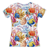 Заказать женскую футболку в Москве. Футболка с полной запечаткой (женская) Подводный мир от zen4@bk.ru - готовые дизайны и нанесение принтов.