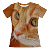 Заказать женскую футболку в Москве. Футболка с полной запечаткой (женская) Рыжий кот от weeert - готовые дизайны и нанесение принтов.