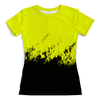 Заказать женскую футболку в Москве. Футболка с полной запечаткой (женская) Желто-черные краски от THE_NISE  - готовые дизайны и нанесение принтов.