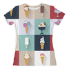 Заказать женскую футболку в Москве. Футболка с полной запечаткой (женская) Ice Cream от gent777 - готовые дизайны и нанесение принтов.