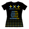 Заказать женскую футболку в Москве. Футболка с полной запечаткой (женская) TXT / Tomorrow X Together  от geekbox - готовые дизайны и нанесение принтов.