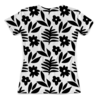 Заказать женскую футболку в Москве. Футболка с полной запечаткой (женская) черно-белые цветы от THE_NISE  - готовые дизайны и нанесение принтов.