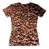 Заказать женскую футболку в Москве. Футболка с полной запечаткой (женская) Кофе, кофе и еще раз кофе от Алёна Пухова - готовые дизайны и нанесение принтов.
