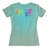 Заказать женскую футболку в Москве. Футболка с полной запечаткой (женская) Billie Eilish от T-shirt print  - готовые дизайны и нанесение принтов.