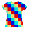 Заказать женскую футболку в Москве. Футболка с полной запечаткой (женская) Цветные кубики от Fonzo - готовые дизайны и нанесение принтов.