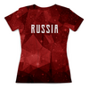 Заказать женскую футболку в Москве. Футболка с полной запечаткой (женская)   Герб России от THE_NISE  - готовые дизайны и нанесение принтов.