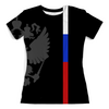 Заказать женскую футболку в Москве. Футболка с полной запечаткой (женская) Russia от THE_NISE  - готовые дизайны и нанесение принтов.