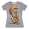 Заказать женскую футболку в Москве. Футболка с полной запечаткой (женская) Squirrel Football от balden - готовые дизайны и нанесение принтов.