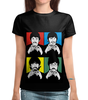 Заказать женскую футболку в Москве. Футболка с полной запечаткой (женская) Beatles от Виктор Гришин - готовые дизайны и нанесение принтов.