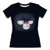 Заказать женскую футболку в Москве. Футболка с полной запечаткой (женская) Суровый кот от T-shirt print  - готовые дизайны и нанесение принтов.