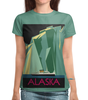 Заказать женскую футболку в Москве. Футболка с полной запечаткой (женская) Аляска от acidhouses - готовые дизайны и нанесение принтов.
