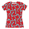Заказать женскую футболку в Москве. Футболка с полной запечаткой (женская) Конфеты от THE_NISE  - готовые дизайны и нанесение принтов.