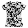 Заказать женскую футболку в Москве. Футболка с полной запечаткой (женская) Черно-белая абстракция от axenova-n@yandex.ru - готовые дизайны и нанесение принтов.