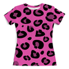 Заказать женскую футболку в Москве. Футболка с полной запечаткой (женская) Розовый леопард от Look-Cook - готовые дизайны и нанесение принтов.