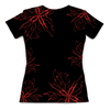 Заказать женскую футболку в Москве. Футболка с полной запечаткой (женская) Огненные цветы от aviva - готовые дизайны и нанесение принтов.