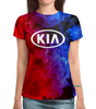 Заказать женскую футболку в Москве. Футболка с полной запечаткой (женская) Авто KIA от THE_NISE  - готовые дизайны и нанесение принтов.