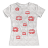 Заказать женскую футболку в Москве. Футболка с полной запечаткой (женская) Love Kiss от balden - готовые дизайны и нанесение принтов.