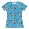 Заказать женскую футболку в Москве. Футболка с полной запечаткой (женская) Морские рыбки от T-shirt print  - готовые дизайны и нанесение принтов.
