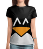 Заказать женскую футболку в Москве. Футболка с полной запечаткой (женская) Пингвин от solntse - готовые дизайны и нанесение принтов.