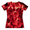 Заказать женскую футболку в Москве. Футболка с полной запечаткой (женская) Красный угли от THE_NISE  - готовые дизайны и нанесение принтов.