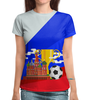 Заказать женскую футболку в Москве. Футболка с полной запечаткой (женская) Футбол от T-shirt print  - готовые дизайны и нанесение принтов.