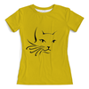Заказать женскую футболку в Москве. Футболка с полной запечаткой (женская) Кошка от Виктор Гришин - готовые дизайны и нанесение принтов.