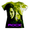 Заказать женскую футболку в Москве. Футболка с полной запечаткой (женская) Rock - 1 от Vladec11 - готовые дизайны и нанесение принтов.