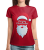 Заказать женскую футболку в Москве. Футболка с полной запечаткой (женская) Санта Клаус от Leichenwagen - готовые дизайны и нанесение принтов.