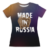 Заказать женскую футболку в Москве. Футболка с полной запечаткой (женская) Медведь от THE_NISE  - готовые дизайны и нанесение принтов.