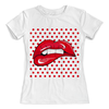 Заказать женскую футболку в Москве. Футболка с полной запечаткой (женская) Красные губы от Fil6 - готовые дизайны и нанесение принтов.