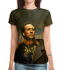 Заказать женскую футболку в Москве. Футболка с полной запечаткой (женская) Nicolas Cage  (1) от ПРИНТЫ ПЕЧАТЬ  - готовые дизайны и нанесение принтов.