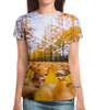 Заказать женскую футболку в Москве. Футболка с полной запечаткой (женская) Осень от THE_NISE  - готовые дизайны и нанесение принтов.