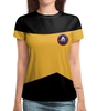 Заказать женскую футболку в Москве. Футболка с полной запечаткой (женская) Star Trek от galaxy secret - готовые дизайны и нанесение принтов.