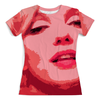 Заказать женскую футболку в Москве. Футболка с полной запечаткой (женская) Marilyn Monroe Red от avagardner - готовые дизайны и нанесение принтов.