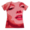 Заказать женскую футболку в Москве. Футболка с полной запечаткой (женская) Marilyn Monroe Red от avagardner - готовые дизайны и нанесение принтов.