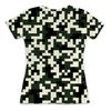 Заказать женскую футболку в Москве. Футболка с полной запечаткой (женская) Зеленые пиксели от THE_NISE  - готовые дизайны и нанесение принтов.
