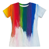 Заказать женскую футболку в Москве. Футболка с полной запечаткой (женская) Rainbow от FireFoxa - готовые дизайны и нанесение принтов.