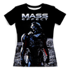 Заказать женскую футболку в Москве. Футболка с полной запечаткой (женская) Mass Effect от geekbox - готовые дизайны и нанесение принтов.