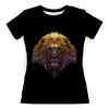 Заказать женскую футболку в Москве. Футболка с полной запечаткой (женская) Африканский лев. от lissaart@yandex.ru - готовые дизайны и нанесение принтов.